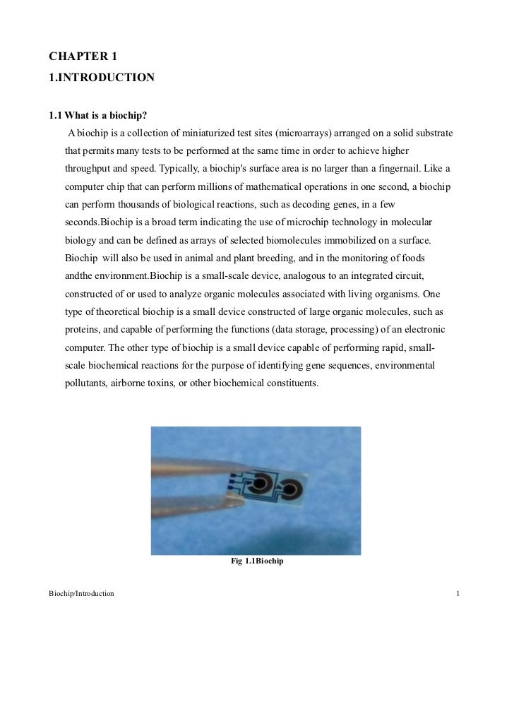 Seminar Topic Biochips Pdf Ing